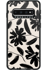 Monochrome Flowerss - Samsung Galaxy S10