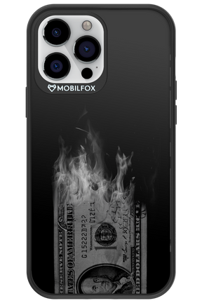 Money Burn B&W - Apple iPhone 13 Pro Max