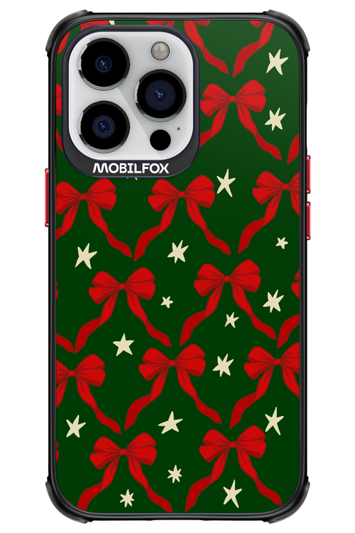 Bow & Stars (Green) - Apple iPhone 13 Pro