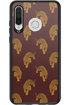 Burgundy Leopard Pattern - Huawei P30 Lite