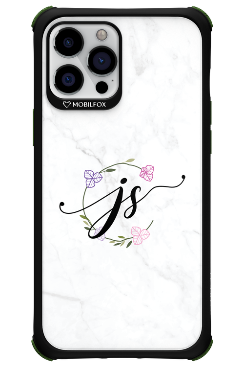 JS Monogram White - Apple iPhone 12 Pro Max