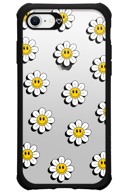 Smiley Flowers Transparent - Apple iPhone 7