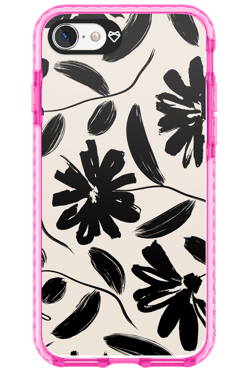 Monochrome Flowerss 2.0 - Apple iPhone 8