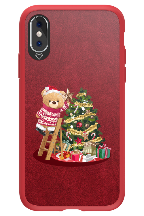 Christmas Bear (Burgundy) - Apple iPhone XS