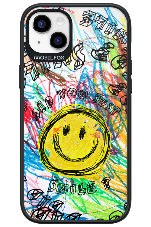 Crayon Smiley Colorful - Apple iPhone 14 Plus