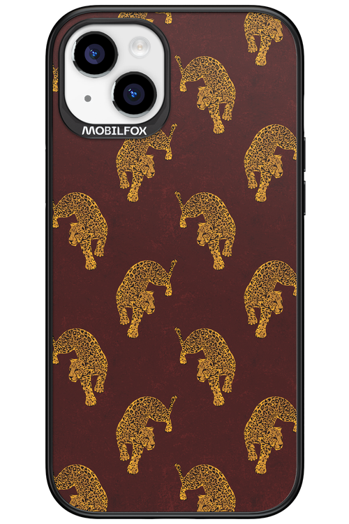 Burgundy Leopard Pattern - Apple iPhone 15 Plus