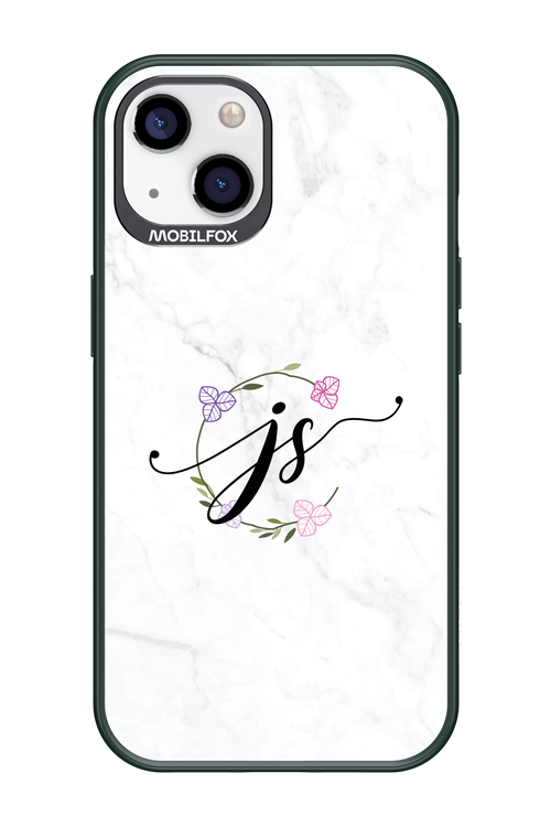 JS Monogram White - Apple iPhone 13