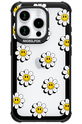 Smiley Flowers Transparent - Apple iPhone 15 Pro