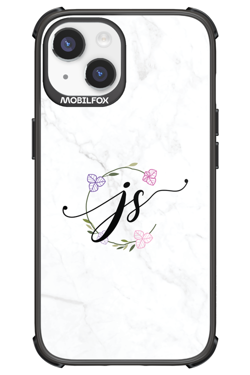 JS Monogram White - Apple iPhone 14