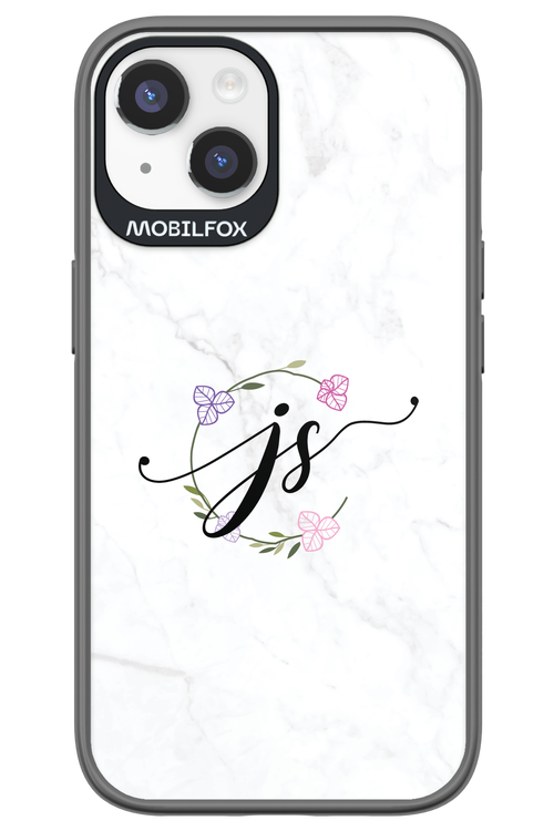 JS Monogram White - Apple iPhone 14