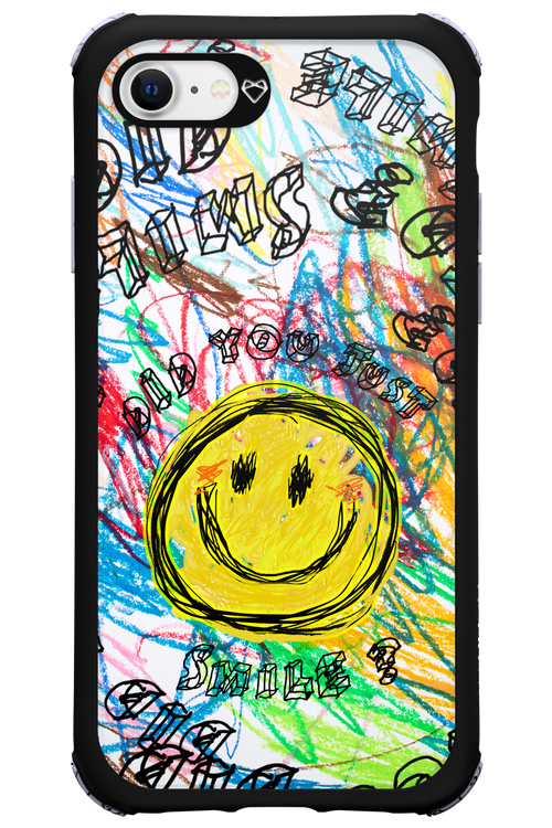 Crayon Smiley Colorful - Apple iPhone 7