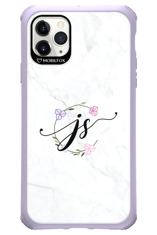 JS Monogram White - Apple iPhone 11 Pro Max