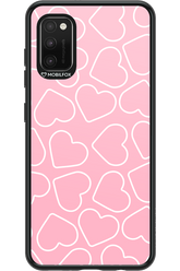 Line Heart Pink - Samsung Galaxy A41