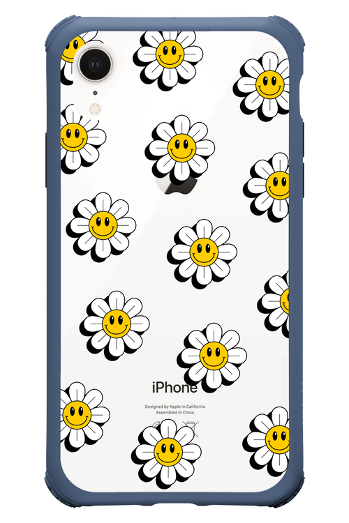 Smiley Flowers Transparent - Apple iPhone XR