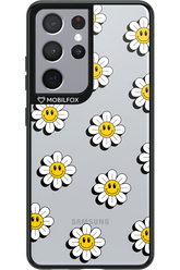 Smiley Flowers Transparent - Samsung Galaxy S21 Ultra