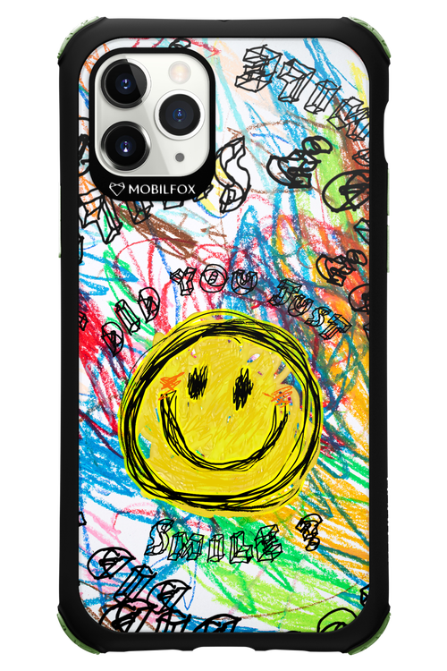 Crayon Smiley Colorful - Apple iPhone 11 Pro