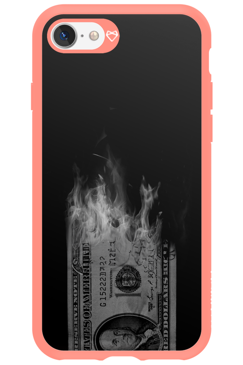 Money Burn B&W - Apple iPhone 7