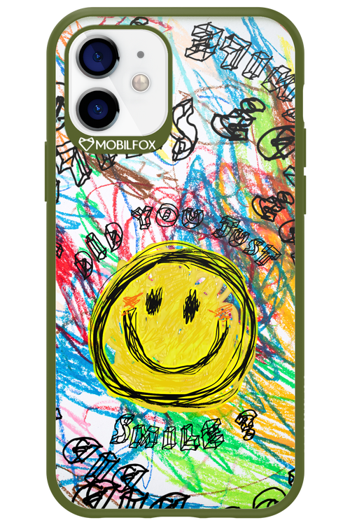 Crayon Smiley Colorful - Apple iPhone 12