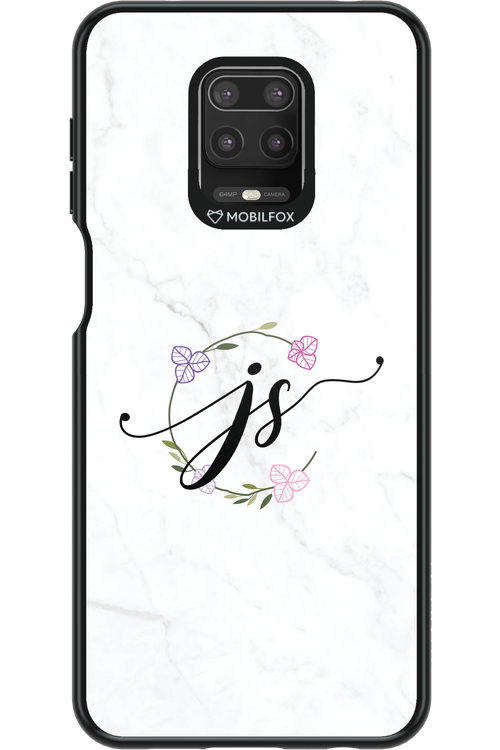 JS Monogram White - Xiaomi Redmi Note 9 Pro