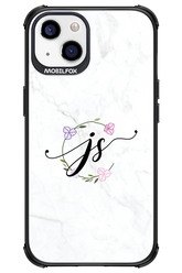 JS Monogram White - Apple iPhone 13