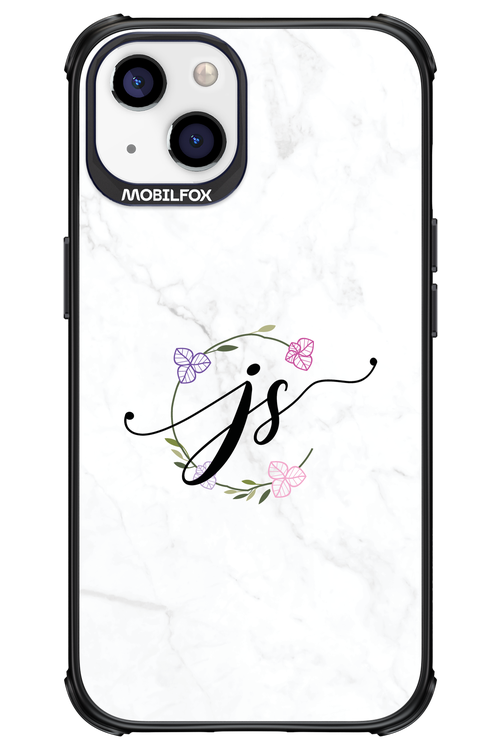 JS Monogram White - Apple iPhone 13