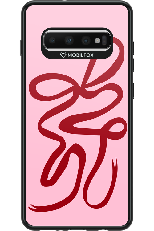 Burgundy Bow - Samsung Galaxy S10+