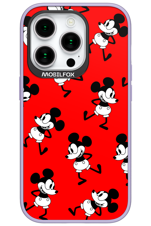 Iconic Mouse (red pattern) - Apple iPhone 15 Pro