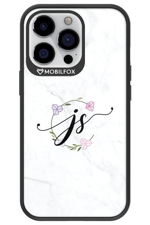 JS Monogram White - Apple iPhone 13 Pro