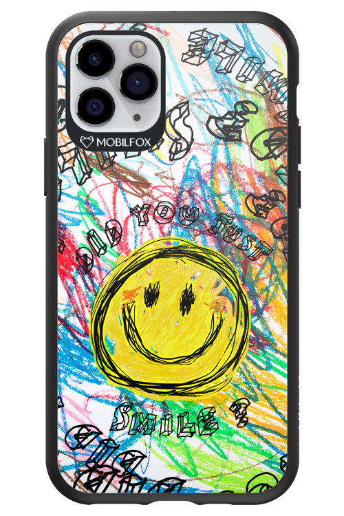 Crayon Smiley Colorful - Apple iPhone 11 Pro