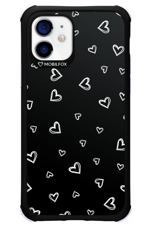 Monochrome Hearts 2.0 - Apple iPhone 12