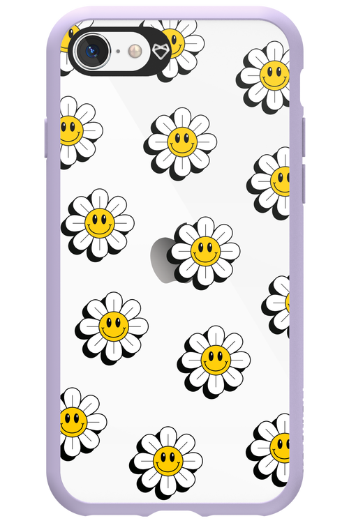 Smiley Flowers Transparent - Apple iPhone SE 2020