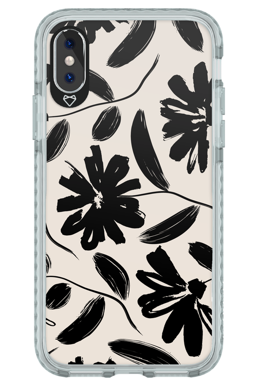 Monochrome Flowerss - Apple iPhone XS