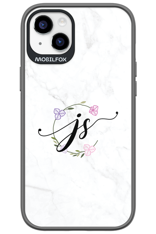 JS Monogram White - Apple iPhone 14 Plus