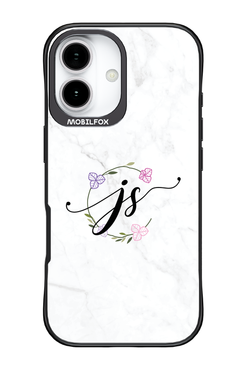 JS Monogram White - Apple iPhone 17