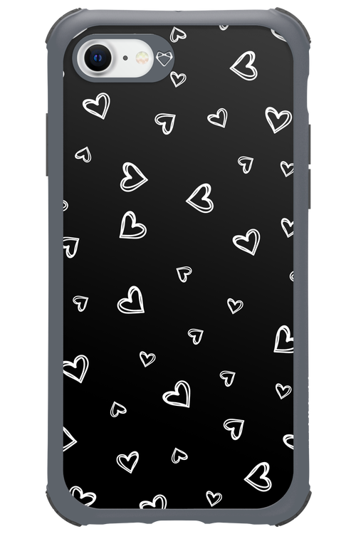 Monochrome Hearts 2.0 - Apple iPhone 7