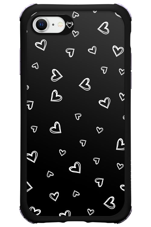 Monochrome Hearts 2.0 - Apple iPhone 7