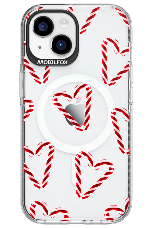 Candy Cane Hearts - Apple iPhone 15