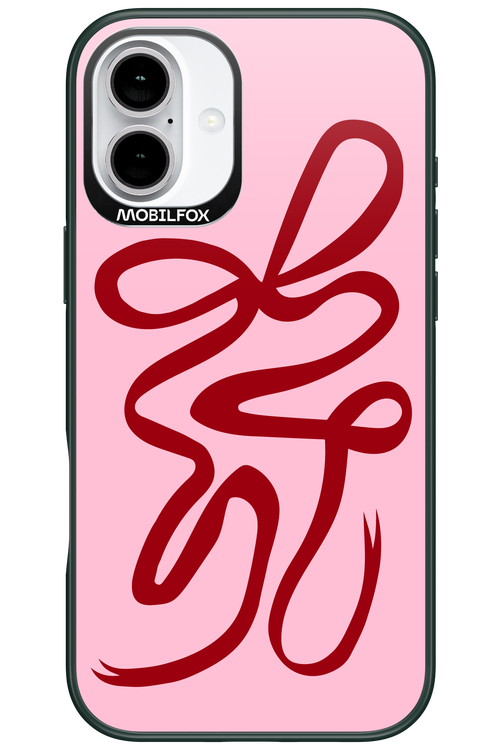 Burgundy Bow - Apple iPhone 16 Plus