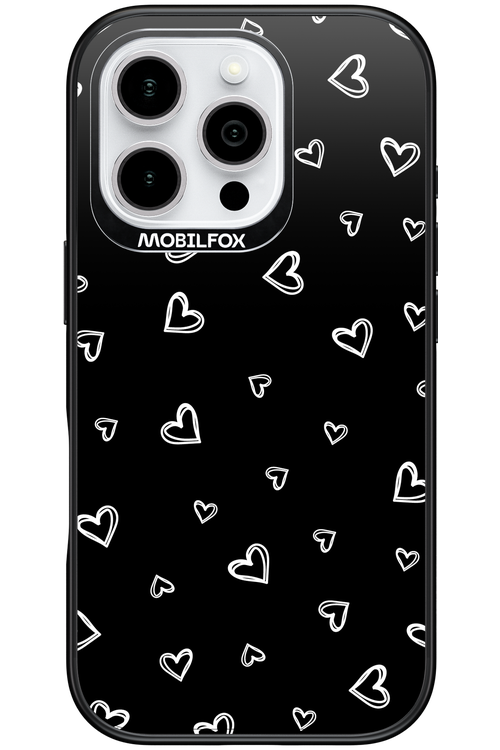 Monochrome Hearts 2.0 - Apple iPhone 16 Pro
