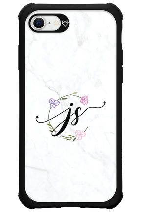JS Monogram White - Apple iPhone 8
