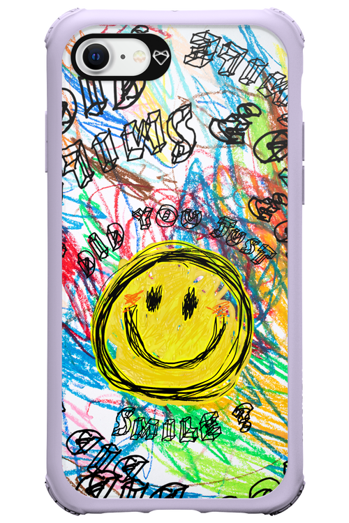 Crayon Smiley Colorful - Apple iPhone 8