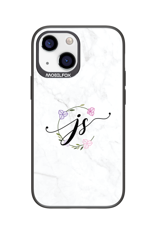 JS Monogram White - Apple iPhone 13 Mini