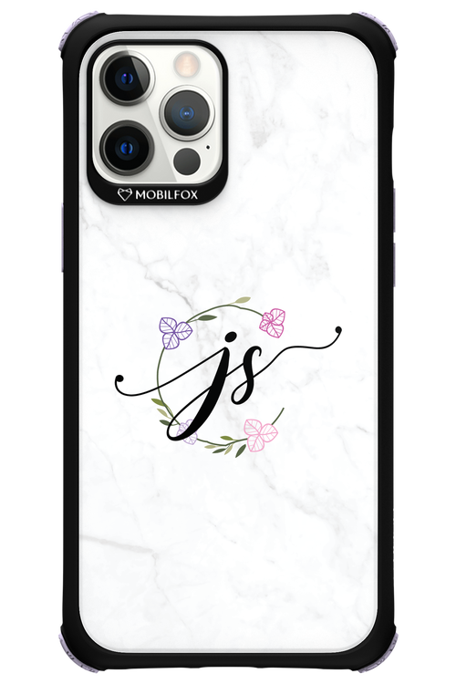 JS Monogram White - Apple iPhone 12 Pro Max