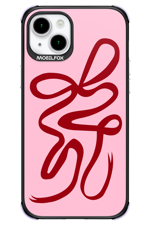 Burgundy Bow - Apple iPhone 15 Plus