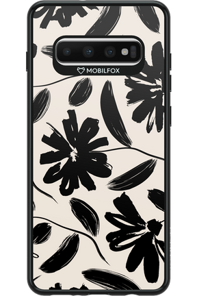 Monochrome Flowerss - Samsung Galaxy S10+