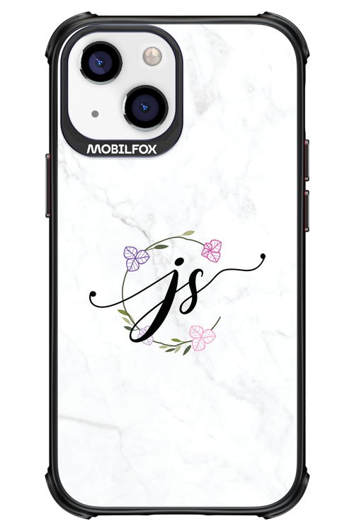 JS Monogram White - Apple iPhone 13 Mini