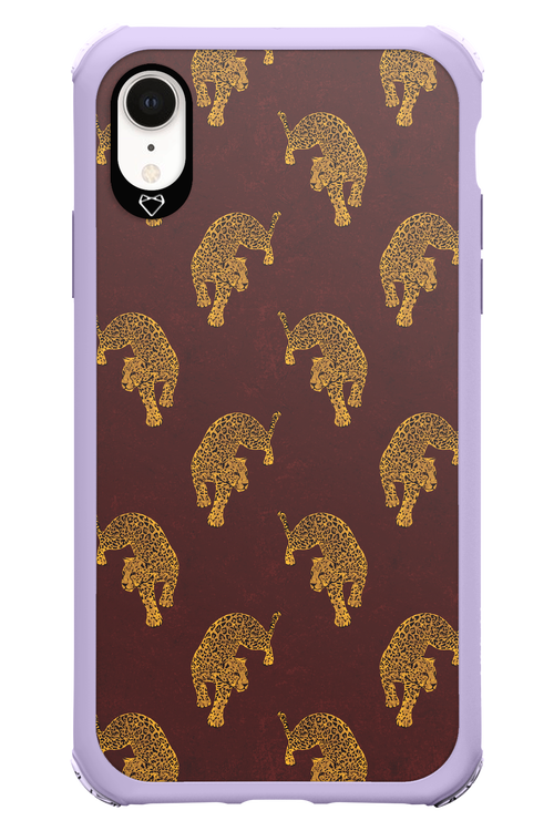 Burgundy Leopard Pattern - Apple iPhone XR