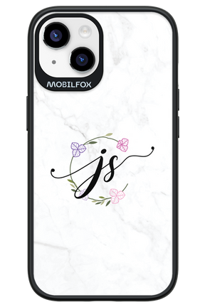 JS Monogram White - Apple iPhone 14