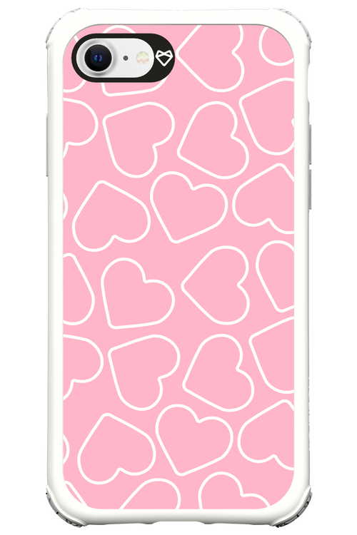 Line Heart Pink - Apple iPhone 7