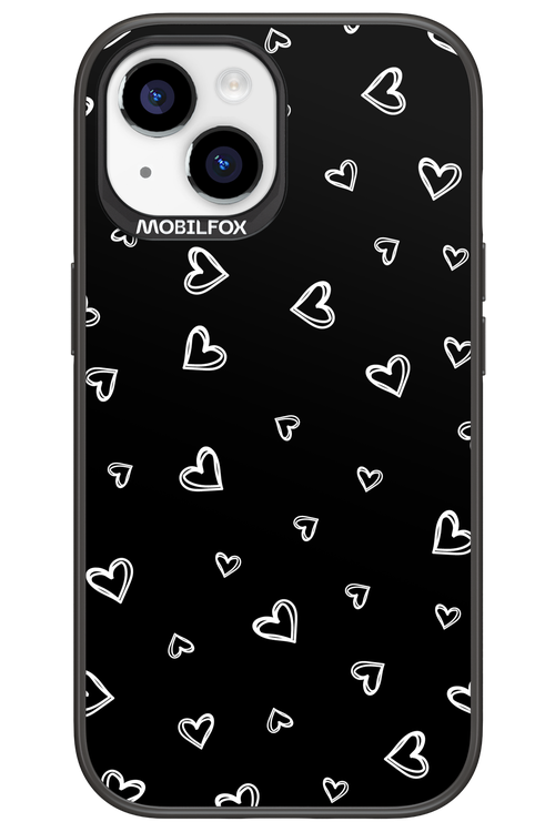 Monochrome Hearts 2.0 - Apple iPhone 15